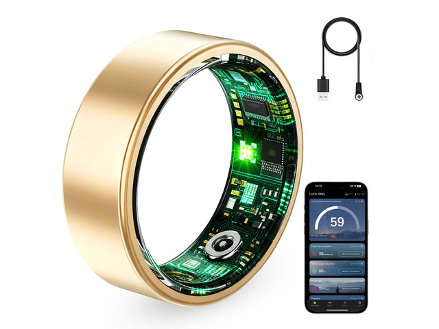 Smart Ring for Women & Men, Fitness Tracker Ring with Heart Rate Monitor, HRV, Sleep Tracking, No Subscription Fee, 10ATM Waterproof Activity Ring...