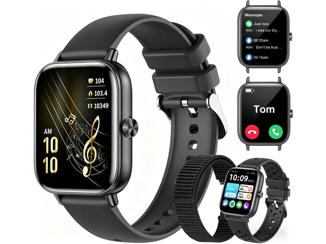 Smart Watch for Men Women, 1.83'' HD Touchscreen Smartwatch with Bluetooth Call/Make Calls, Fitness Tracker with 150+ Sport Modes Heart Rate Sleep...