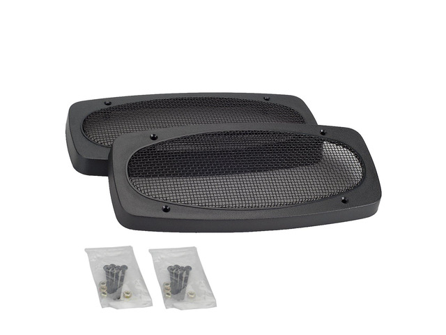 4x10 Speaker Grills - Black Wire Mesh for RV, Marine, & Auto (Pair)