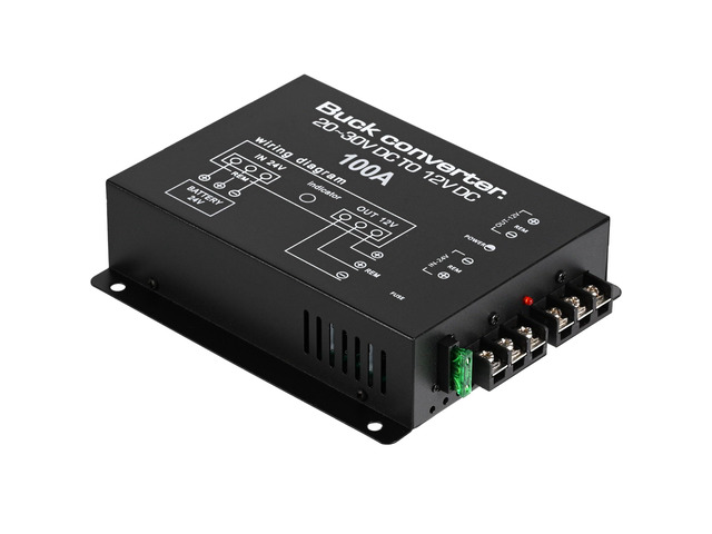 DC 24V to 12V Step Down Voltage Converter, 100A 1200W DC Buck Converter Voltage Regulator for Car, Truck and Vehicle