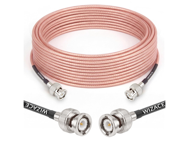 35ft BNC Male to Male Cable, RG316 Low Loss BNC Male to Male Extension Coax Cable for Antenna Analyzer, CB Radio, Security CCTV Camera