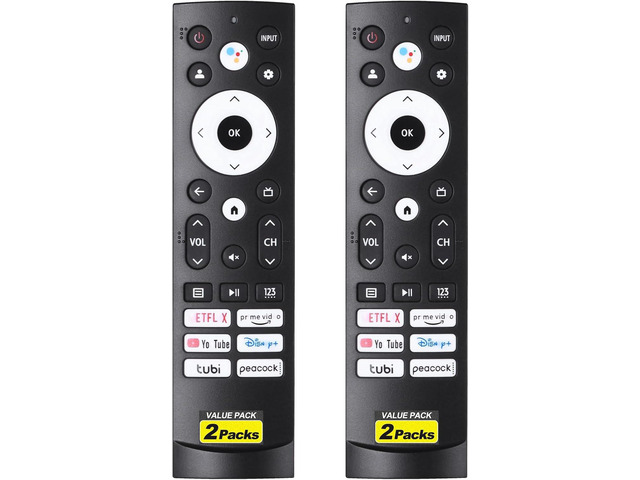 Pack of 2 for Hisense TV Remote Replacement, Compatible with Hisense Google UHD ULED QLED 4K Smart TVs