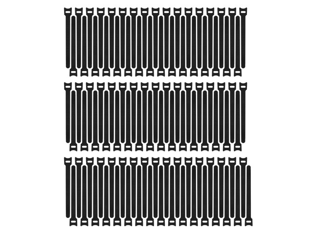100pcs Reusable Fastening Cable Ties Adjustable Wire Management 8 Inch (Black)
