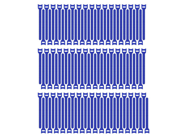 100pcs Reusable Fastening Cable Ties Adjustable Wire Management 8 Inch (Blue)