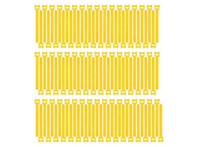100pcs Reusable Fastening Cable Ties Adjustable Wire Management 8 Inch (Yellow)