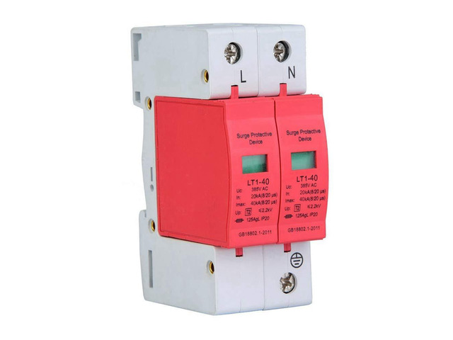 AC Protector Power Protector Arrester Device, House Protector Low Voltage Arrester for Photovoltaic Thunder, Protective Device Arrester Electronics...