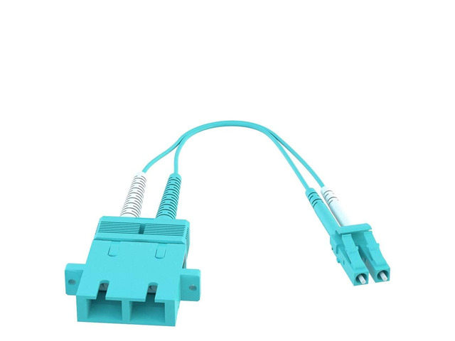 SC to LC Fiber Adapter 50/125 OM4 Multimode Duplex Converter Dongle