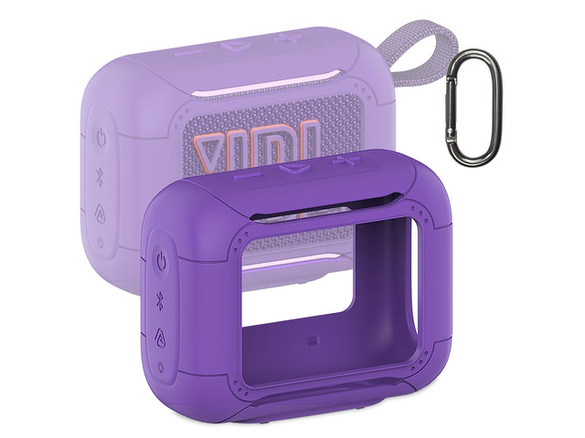 Silicone Cover Case for JBL Go 5 Portable Bluetooth Speaker Protective Case for Go 5 Speaker, Shockproof Drop-Protection Cover with Carabiner...