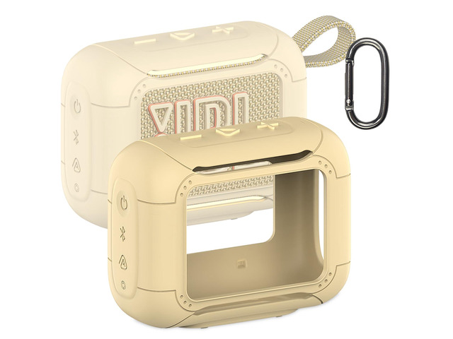Silicone Cover Case for JBL Go 5 Portable Bluetooth Speaker Protective Case for Go 5 Speaker, Shockproof Drop-Protection Cover with Carabiner...