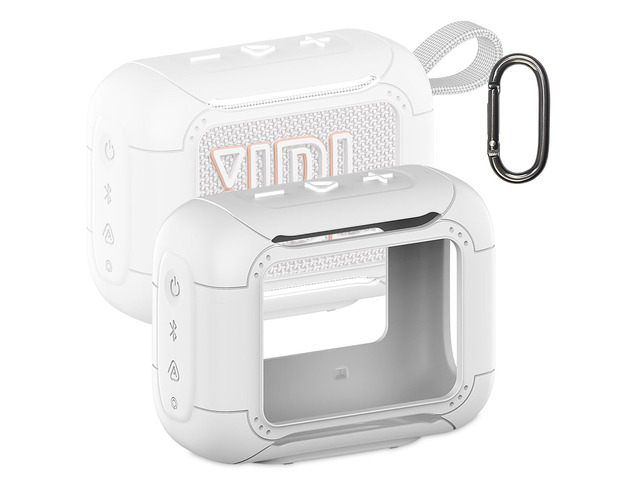 Silicone Cover Case for JBL Go 5 Portable Bluetooth Speaker Protective Case for Go 5 Speaker, Shockproof Drop-Protection Cover with Carabiner...