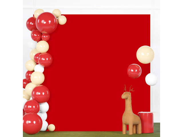 Wedding Arch Cover Red 6.6FT x 6.6FT Square Arch Backdrop Covers Stretchy Fabric Spandex Arched Stand Covers Double Sided Covering for Balloon...