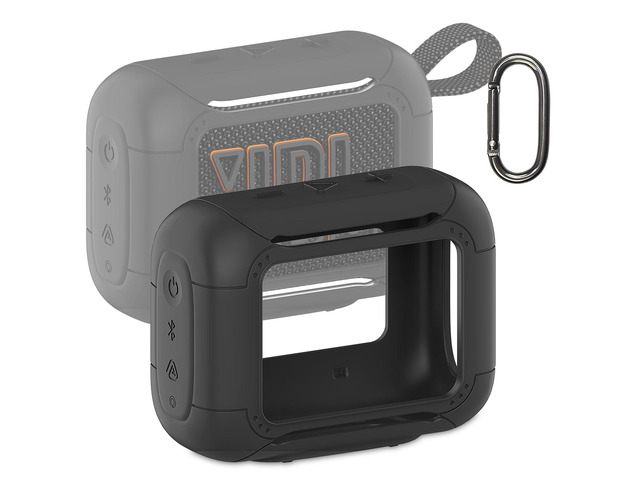 Silicone Cover Case for JBL Go 5 Portable Bluetooth Speaker Protective Case for Go 5 Speaker, Shockproof Drop-Protection Cover with Carabiner...