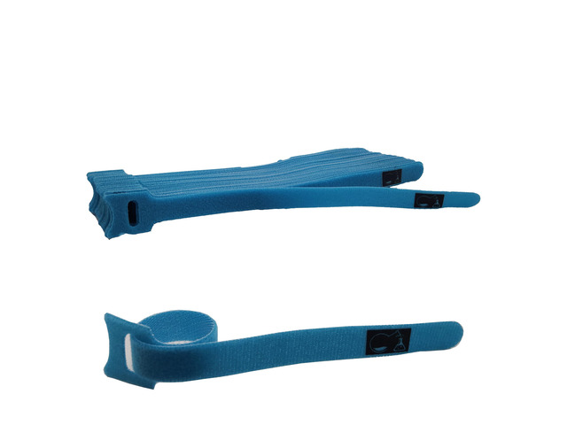 CableLock Cable Ties - 50 Pack - 8 Inch Reusable Cord Organizers - Clean Cable Management for Gaming and Home Office (Blue)