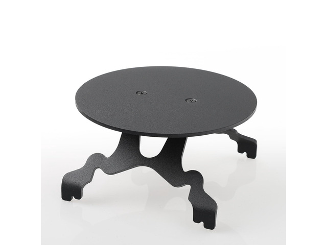 Multi-Functional Metal Stand for Desktop Black Sand Effect Speaker Desktop Speaker Mount Stands Mini Plant Holder (Round)