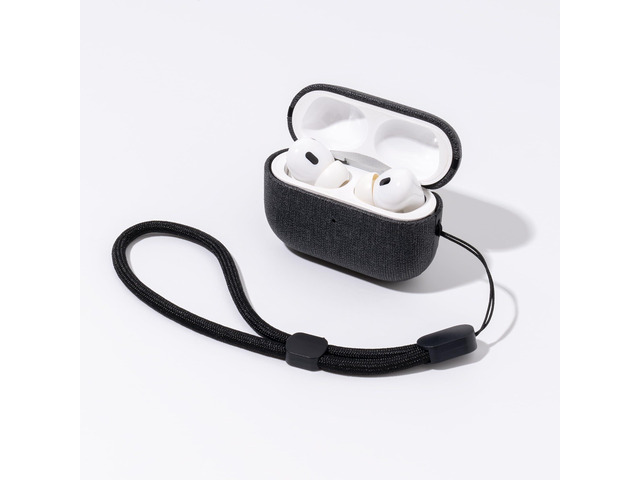 for AirPods Pro 3 Case Slim Hard Cover Compatible with Airpods Pro 3rd Generation Synthetic Canvas Leather Full Drop Protection Cover with...