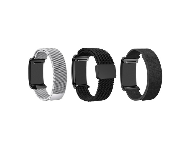 3-Pack Bands Compatible with WHOOP 5.0 Includes Magnetic Silicone Strap, Stainless Steel Mesh Loop & Woven Nylon Sports Wristband with Custom...