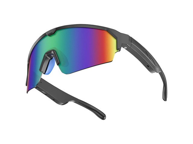 Bluetooth Audio Smarts Sports Glasses for Men Women, Gradient Blue Open-Ear Speakers, Hands-Free Calls, UV400 Protection, IPX5 Waterproof,...