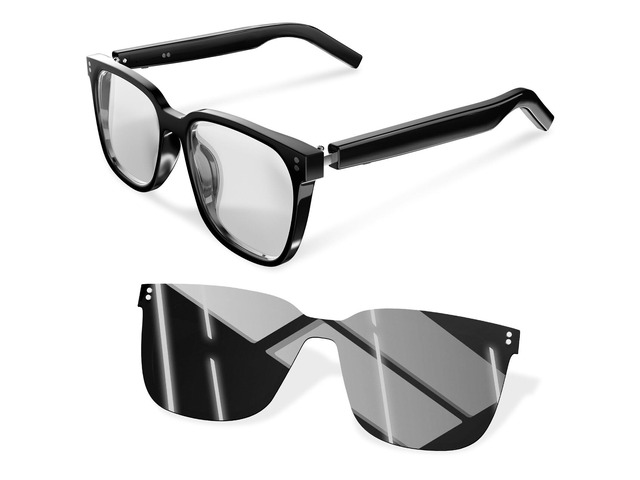 Smart Glasses-Clear Anti Blue Light Bluetooth Glasses + Magnetic Clip-On Sunglasses,UV400 Protection, Hands-Free Calls& Audio, for Indoor/Outdoor...