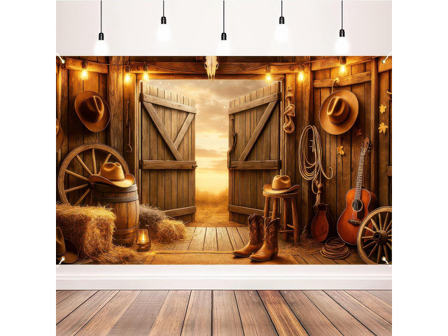 Cowboy Birthday Backdrop 71x43 in Celebration Wall Decor Birthday Backdrop and Celebration Wall Banner for Party Wall, Photo Booth and Cake...