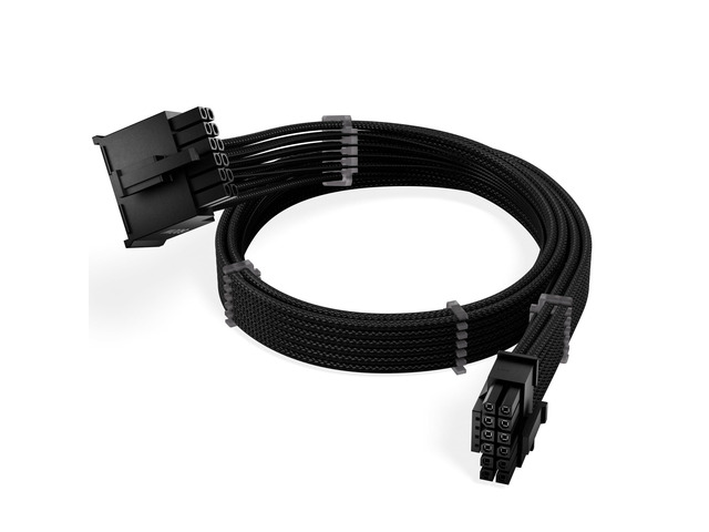 X-Enlazar 12V-2x6 PCIe 5.1 GPU Cable (600W) - 90-Degree Connector, Individually Sleeved with Braiding & Combs, 16AWG Wire, 600mm Length, Type-B...