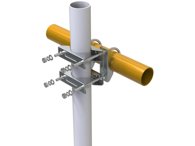 Double Antenna Mount Clamp U-Bolt Mounting Hardware Mast to Mast Mount Bracket Kit (Without The Pole) Antenna Mast Clamp V Jaw Accessories...