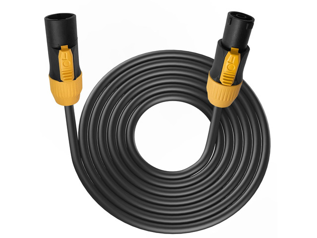 Seetronic SAC3FX to SAC3MX PowerCon Extension Cable, 12AWG PowerCon Male to Female Cable, Heavy-Duty Outdoor 20A Connector - 10 Feet