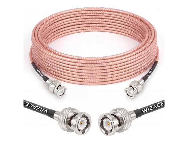 25ft BNC Male to Male Cable, RG316 Low Loss BNC Male to Male Extension Coax Cable for Antenna Analyzer, CB Radio, Security CCTV Camera