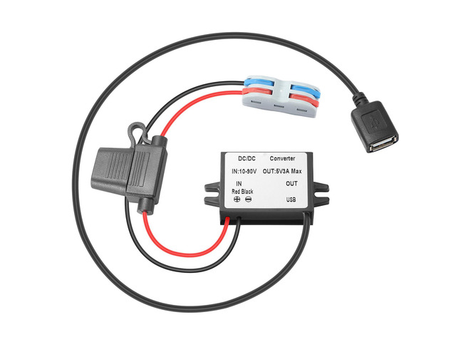 3A 15W DC-DC 10V-90V to 5V Step Down Converter with Fuse 10V-90V to 5V Buck Converter Voltage Reducer DC to DC Converter Waterproof Golf Cart CNC...