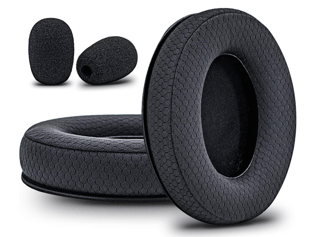 Revolver Ear Pads for Cloud Revolver/Revolver S Headset I Thicker 1 Inch Enhanced Memory Foam - Breathable Mesh Upgrade More Comfort by