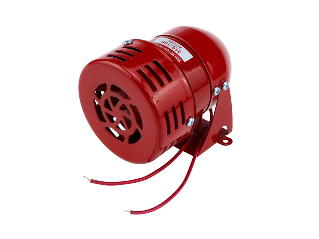Motor Siren Red 1Pc AC 110V 114dB Industry Electric Motor Alarm Driven Siren, Horn Sound Buzzer Alarms Bell for Home, Industries, Stores and...