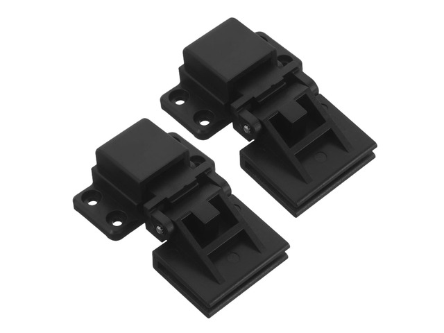 Turntable Dust Cover Hinge Replacement, 2PCS Record Player Lid Hinges, Durable Home Audio Maintenance Parts for Smooth Open, Black