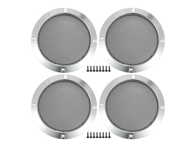 Universal 5' Car Speaker Grills Cover Mesh Round - Pack of 4 5 Inch Audio Speaker Subwoofer Guard Protector Case, with Mounting Screws, Iron,...