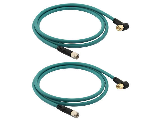 3FT 2-Pack SMA Male to SMA Male RG142 Coaxial Cable Jumper 50 Ohm