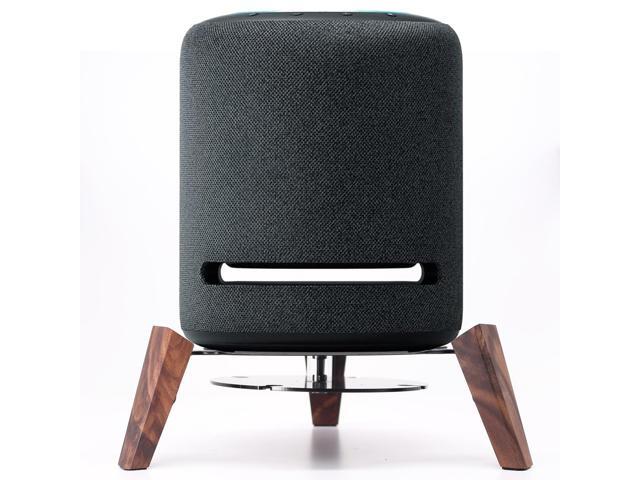 Wooden Stand for Echo Studio and Homepod 2nd/1st Gen Smart Speaker, Stable Desktop Mount for Better Sound and Home Decoration (Black Walnut)