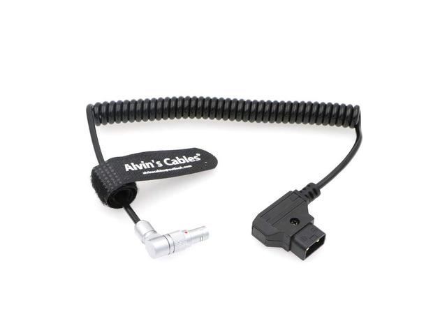 Rotatable Right Angle 2 pin to D tap Coiled Power Cable for VAXIS 1000S Transmitter 9 O'clock Direction 2 Pin