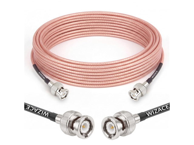 20ft BNC Male to Male Cable, RG316 Low Loss BNC Male to Male Extension Coax Cable for Antenna Analyzer, CB Radio, Security CCTV Camera
