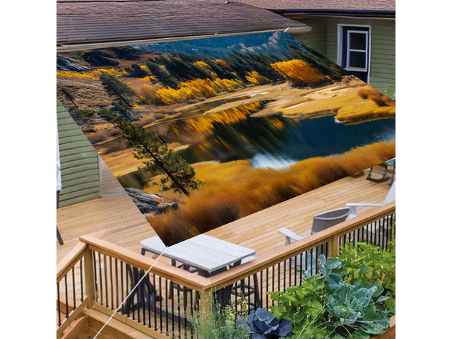 Autumn Canopy Sidewall 6x8 ft, Nature Landscape Privacy Replacement Wall for Pop Up Canopy Tent, UV Blocking Outdoor Curtain with Grommets & Tie...