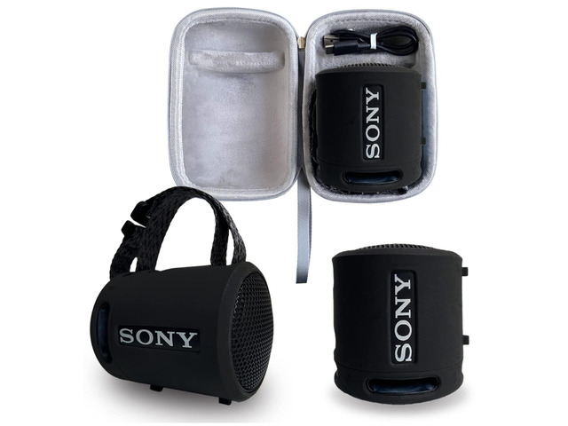 Protective Case for Sony SRS-XB100/XB13 Bluetooth Speaker Silicone Cover and Hard Carrying Case for SRS-XB13/XB100 Speaker Accessories