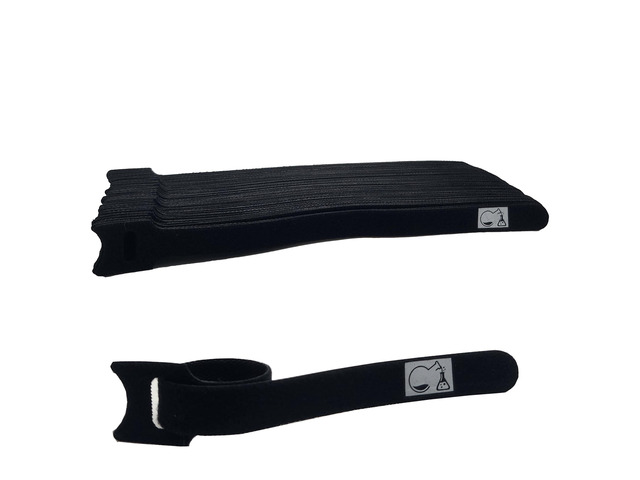 CableLock Cable Ties - 50 Pack - 8 Inch Reusable Cord Organizers - Clean Cable Management for Gaming and Home Office (Black)