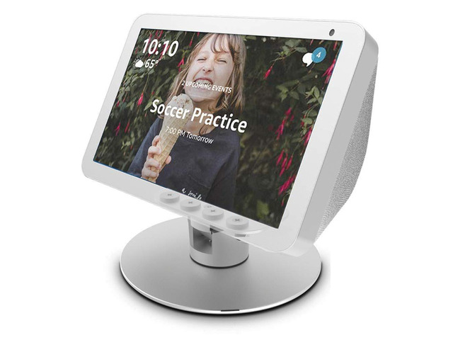 Adjustable Stand only for Echo Show 8 / Echo Show 8 (2nd Gen), Tilt + Swivel Standaluminum stand with 8 magnets Silver