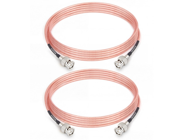 6ft BNC Male to Male Cable 2PCS, RG316 Low Loss BNC Male to Male Extension Coax Cable for Antenna Analyzer, CB Radio, Security CCTV Camera