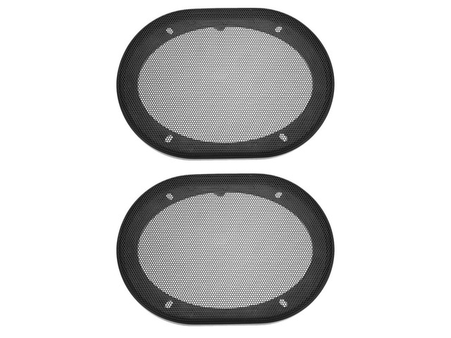 Speaker Grill Cover 5.94X8.27inch Mesh Decorative Square Subwoofer Guard Protector Black 2pcs