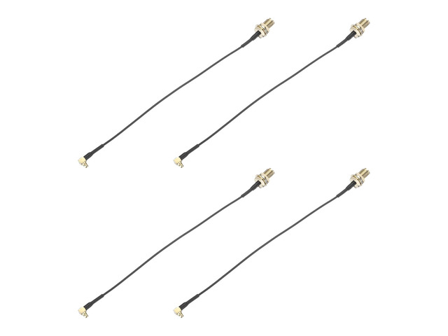 4Pcs MMCX Male Right Angle to SMA Female Bulkhead,Pigtail Antenna Coaxial RF1.37 Low Loss Cable,RF Coaxial Connector,2inch