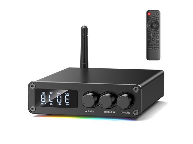 M12 Pro Pre Bluetooth 5.2 Transmitter Receiver for TV, Home Stereo, BT Headset, Low Latency HD Bluetooth Audio Decoder Adapter with Display, RCA,...
