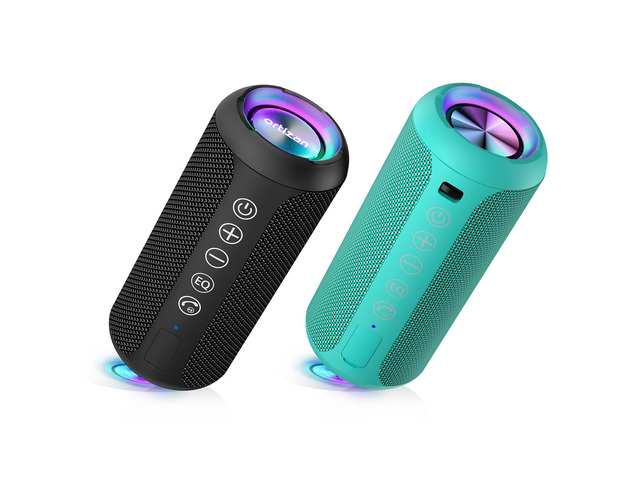 X10 Portable Bluetooth Speaker Bundle (2-Pack) - IPX7 Waterproof, 24W Powerful Stereo Sound, 30H Playtime, Bluetooth 5.3 for Outdoor & Indoor Use...