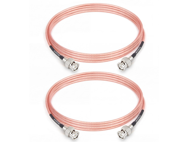 5ft BNC Male to Male Cable 2PCS, RG316 Low Loss BNC Male to Male Extension Coax Cable for Antenna Analyzer, CB Radio, Security CCTV Camera