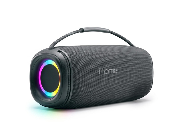 Quest Max Portable Wireless Bluetooth Speaker with Carry Strap Bluetooth 5.3, TWS Pairing, Water-Resistant, RGB Color-Changing Lights,...