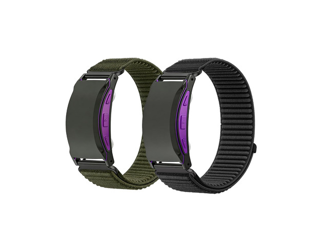 2 Pack Nylon Band Compatible with Shock Clock 3 Bands, Stretch Elastics Nylon Hook Loop Replacement Strap Accessories for Men & Women for Pavlok...