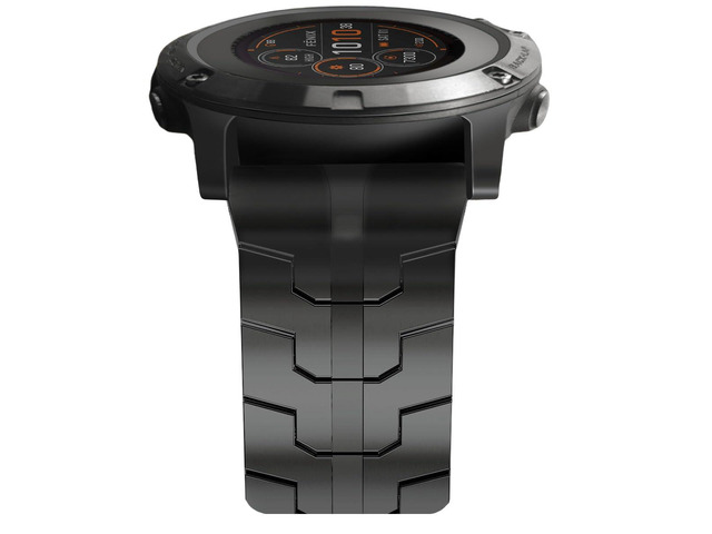 22mm Mecha Steel Bands Compatible for Garmin Fenix 8 47mm/7/6/5 Band,Quick Fit Rugged Utra Metal Strap with Folding Clasp for Fenix 5 Plus/Epix Gen...