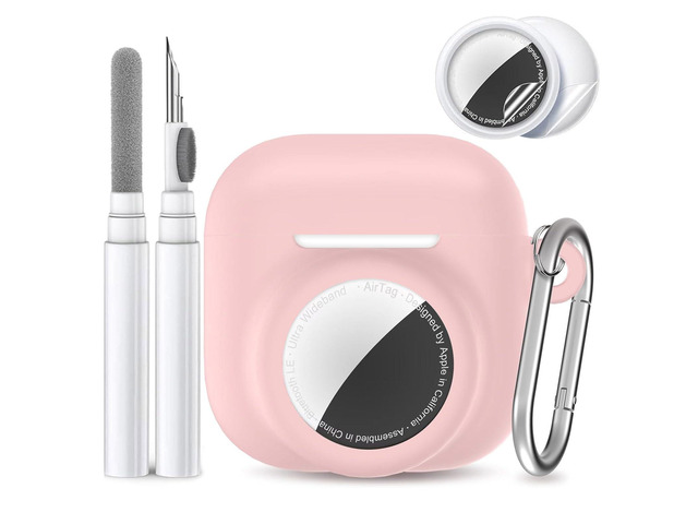 2 in 1 Silicone Case Compatible with AirPod 4 and Air Tracker Tag,Anti-Scratch Anti-Lost Protective Skin Cover for AirPods 4th Generation with 2...
